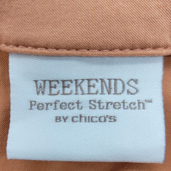 Chico's Vest Size 3, US XL Peach Weekends Perfect Stretch Cargo Zip Up Layer - Picture 5 of 8